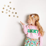 Sweet Wink Long Sleeve Sweatshirt - LUCKY Patch Lt. Pink - Let Them Be Little, A Baby & Children's Clothing Boutique