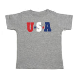 Sweet Wink Short Sleeve Tee - USA gray - Let Them Be Little, A Baby & Children's Clothing Boutique