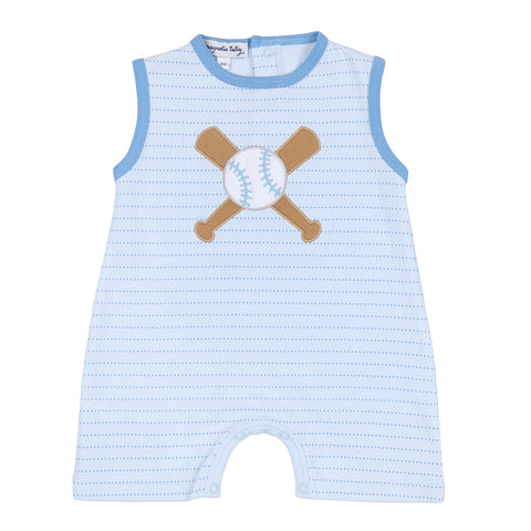 Magnolia Baby Applique Sleeveless Shortie Playsuit - Grand Slam - Let Them Be Little, A Baby & Children's Clothing Boutique