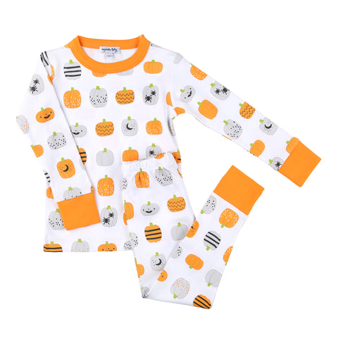 Magnolia Baby Long Sleeve PJ Set - Pumpkin Parade - Let Them Be Little, A Baby & Children's Clothing Boutique