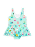Posh Peanut One Piece Twirl Skirt Swimsuit - Donut - Let Them Be Little, A Baby & Children's Clothing Boutique