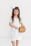 Nola Tawk Short Sleeve Organic Cotton Twirl Dress -  Hoppy Easter - Let Them Be Little, A Baby & Children's Clothing Boutique