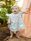 The Oaks Apparel Bloomer Set - Lily Aqua Floral - Let Them Be Little, A Baby & Children's Clothing Boutique