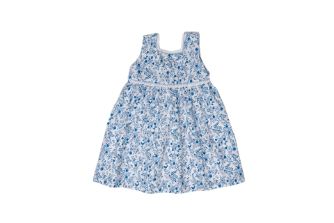 The Oaks Apparel Dress - Darby Blue Floral - Let Them Be Little, A Baby & Children's Clothing Boutique