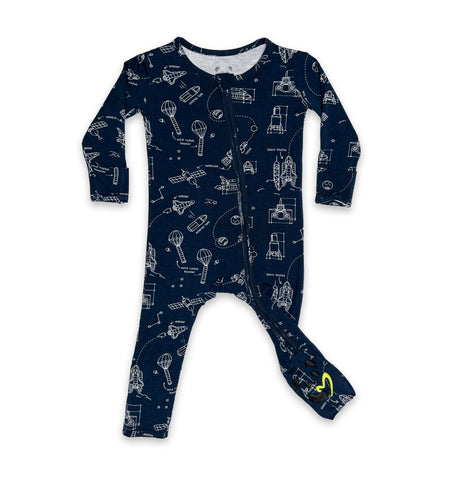 Bellabu Bear Convertible Footie - Rockets - Let Them Be Little, A Baby & Children's Clothing Boutique