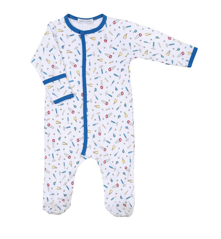 Magnolia Baby Printed Footie - Tooltime - Let Them Be Little, A Baby & Children's Boutique