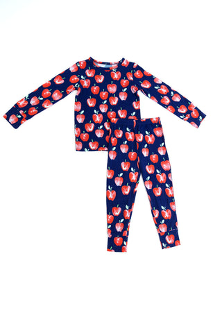 Little Pajama Co. Long Sleeve 2 Piece Set - Apples - Let Them Be Little, A Baby & Children's Clothing Boutique
