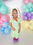 Bellabu Bear Girls Short Sleeve Dress - Easter Isle Green - Let Them Be Little, A Baby & Children's Clothing Boutique