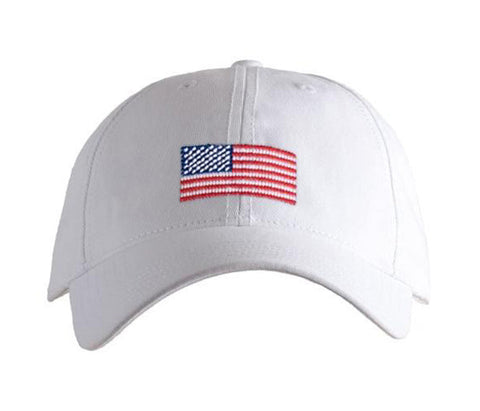 Harding Lane Adult Hat - American Flag on White - Let Them Be Little, A Baby & Children's Clothing Boutique
