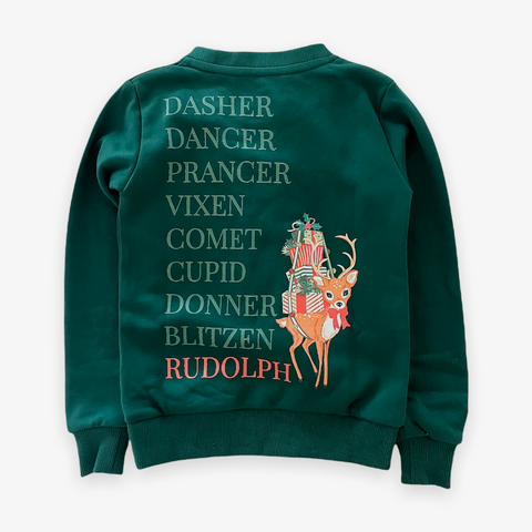 Velvet Fawn Classic Pullover - Gangs All Deer (Evergreen) - Let Them Be Little, A Baby & Children's Clothing Boutique