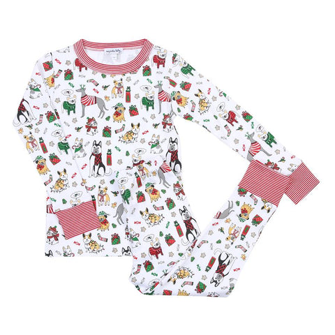 Magnolia Baby Long Sleeve PJ Set - Best Holiday Buddy - Let Them Be Little, A Baby & Children's Clothing Boutique