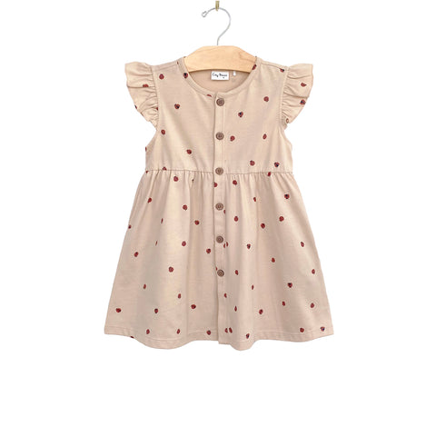 City Mouse Button Up Dress - Ladybugs - Let Them Be Little, A Baby & Children's Clothing Boutique