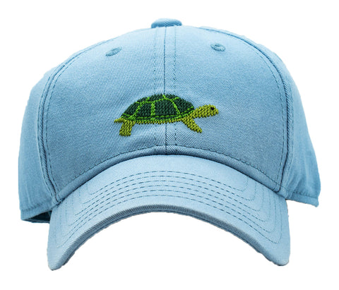 Harding Lane Kids Hat - Turtle on Faded Chambray Hat - Let Them Be Little, A Baby & Children's Clothing Boutique