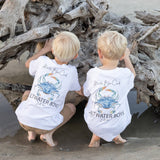 Saltwater Boys Co. Short Sleeve Tee - Atlantic Crab White - Let Them Be Little, A Baby & Children's Clothing Boutique