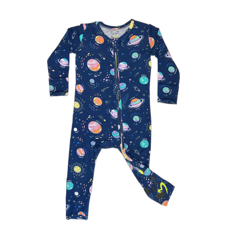Bellabu Bear Convertible Footie - Planets - Let Them Be Little, A Baby & Children's Clothing Boutique