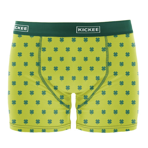 Kickee Pants Men's Print Boxer Brief - Meadow Clover - Let Them Be Little, A Baby & Children's Clothing Boutique