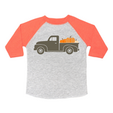 Sweet Wink 3/4 Sleeve Raglan Tee - Retro Pumpkin Truck - Let Them Be Little, A Baby & Children's Clothing Boutique