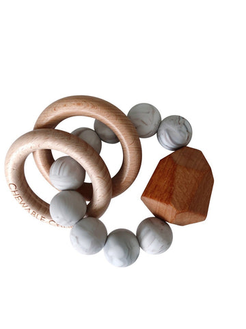 Chewable Charm Silicone + Wood Teether Toy - Howlite - Let Them Be Little, A Baby & Children's Boutique