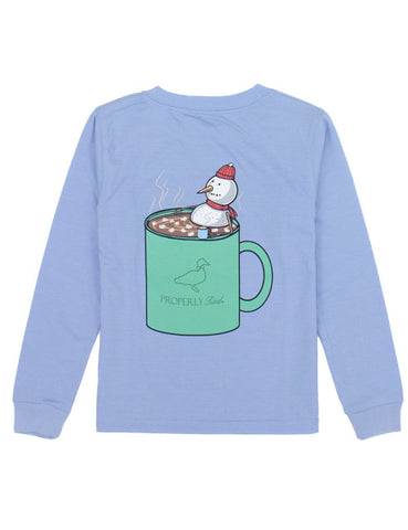 Properly Tied Long Sleeve Signature Tee - Snow Cocoa - Let Them Be Little, A Baby & Children's Clothing Boutique