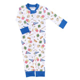 Magnolia Baby Zipped PJ Romper - Hurray for Baseball - Let Them Be Little, A Baby & Children's Clothing Boutique