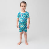 Macaron + Me Short Sleeve w/Shorts PJ Set - Alligator - Let Them Be Little, A Baby & Children's Clothing Boutique
