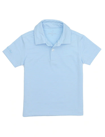 Properly Tied Gulfport Polo - Powder Blue Stripe - Let Them Be Little, A Baby & Children's Clothing Boutique