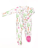 Little Pajama Co. Ruffled Zip Footed Onesie - Pink Nutcracker Ballet - Let Them Be Little, A Baby & Children's Clothing Boutique