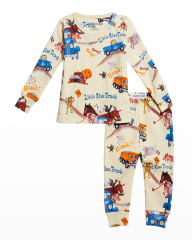 Books to Bed Fitted Two-Piece Pajamas - Little Blue Truck - Let Them Be Little, A Baby & Children's Clothing Boutique