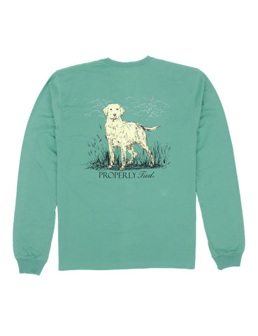 Properly Tied Adult Long Sleeve Signature Tee - Labrador - Let Them Be Little, A Baby & Children's Clothing Boutique