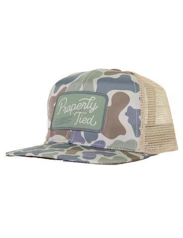 Properly Tied Sportsman Youth Trucker Hat - Vintage Camo - Let Them Be Little, A Baby & Children's Clothing Boutique
