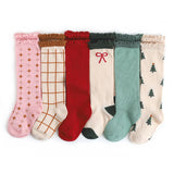 Little Stocking Co. Lace Top Knee Highs 6 Pair Bundle - Cozy Christmas - Let Them Be Little, A Baby & Children's Clothing Boutique