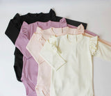 Cotton Bloom Ruffle Bodysuit Long Sleeve - Baby Pink - Let Them Be Little, A Baby & Children's Boutique
