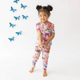 Posh Peanut Basic Short Sleeve Pajamas - Watercolor Butterfly - Let Them Be Little, A Baby & Children's Clothing Boutique