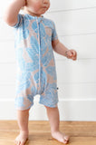 Kiki + Lulu Short Sleeve Shortie Zip Romper - Banana Leaves - Let Them Be Little, A Baby & Children's Clothing Boutique