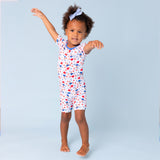 Macaron + Me Short Sleeve with Shorts Toddler PJ Set - Patriotic Ice Cream - Let Them Be Little, A Baby & Children's Clothing Boutique