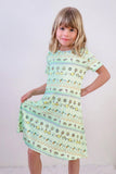 Bellabu Bear Girls Short Sleeve Dress - Easter Isle Green - Let Them Be Little, A Baby & Children's Clothing Boutique