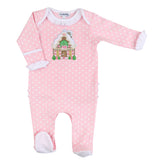 Magnolia Baby Ruffle Lap Footie - Gingerbread Fun - Let Them Be Little, A Baby & Children's Clothing Boutique