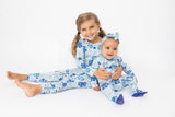 Little Pajama Co. Zip Footed Onesie - Snowflakes - Let Them Be Little, A Baby & Children's Clothing Boutique