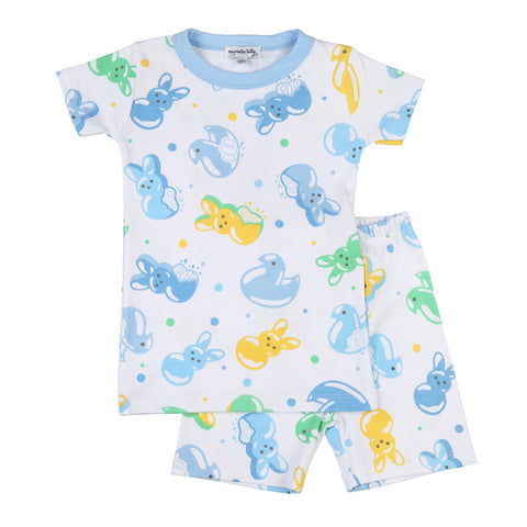 Magnolia Baby Shorts PJ Set - My Peeps Light Blue - Let Them Be Little, A Baby & Children's Clothing Boutique