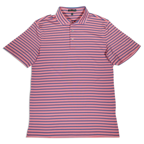 Southern Point Co. Performance Polo - Washed Navy / Deep Coral - Let Them Be Little, A Baby & Children's Clothing Boutique