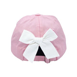 Bits & Bows Women’s Baseball Hat Palmer Pink w/ White Bow - Blank - Let Them Be Little, A Baby & Children's Clothing Boutique
