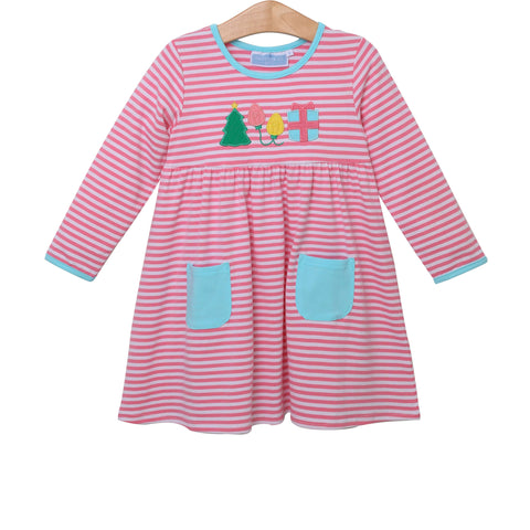 Trotter Street Kids Pocket Dress - Merry & Bright - Let Them Be Little, A Baby & Children's Clothing Boutique