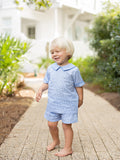 The Oaks Apparel Shorts Set - Steven Blue Check - Let Them Be Little, A Baby & Children's Clothing Boutique