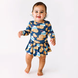 Posh Peanut Long Sleeve Twirl Skirt Bodysuit - Milk & Cookies - Let Them Be Little, A Baby & Children's Clothing Boutique