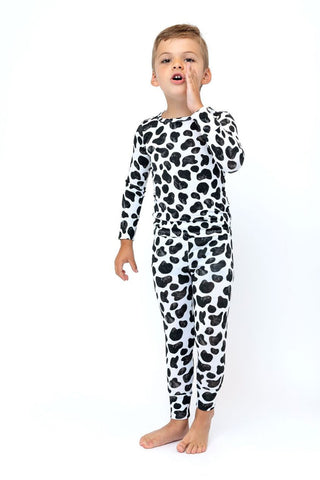 Little Pajama Co. Long Sleeve 2 Piece Set - Cow - Let Them Be Little, A Baby & Children's Clothing Boutique