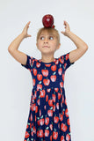 Little Pajama Co. Short Sleeve Dress - Apples - Let Them Be Little, A Baby & Children's Clothing Boutique
