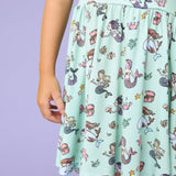 Macaron + Me Flutter Sleeve Swing Dress - Mermaid - Let Them Be Little, A Baby & Children's Clothing Boutique