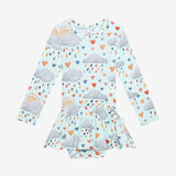 Posh Peanut Long Sleeve Henley Twirl Skirt Bodysuit - Briella - Let Them Be Little, A Baby & Children's Clothing Boutique
