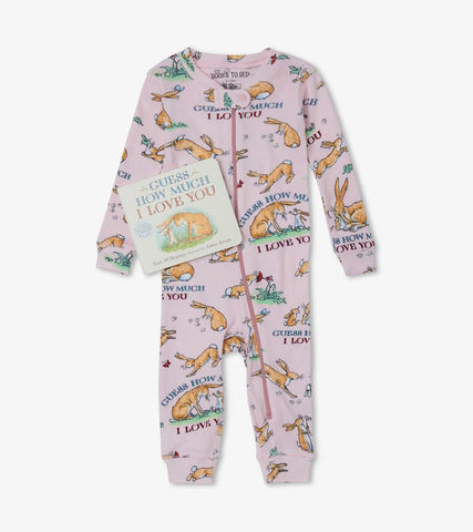 Books to Bed Infant Zip Coverall Board Book Set - Guess How Much I Love You - Let Them Be Little, A Baby & Children's Clothing Boutique