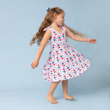 Macaron + Me Bow Shoulder Sleeveless Dress - Patriotic Ice Cream - Let Them Be Little, A Baby & Children's Clothing Boutique